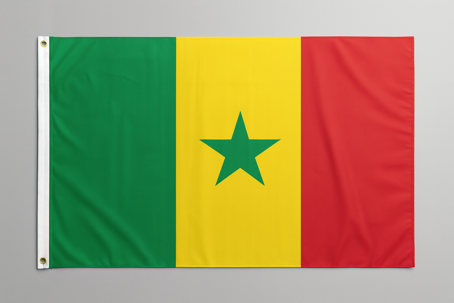 Senegal National Flag – Green, Yellow & Red with Star