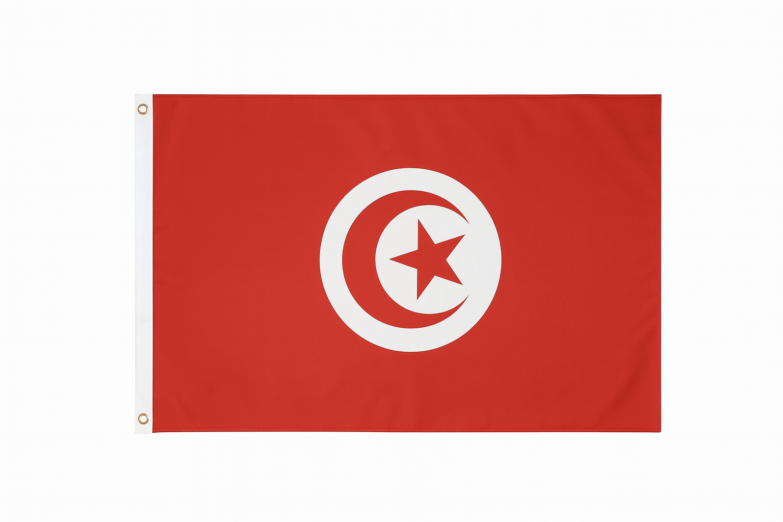 Tunisia National Flag – Red with Crescent & Star