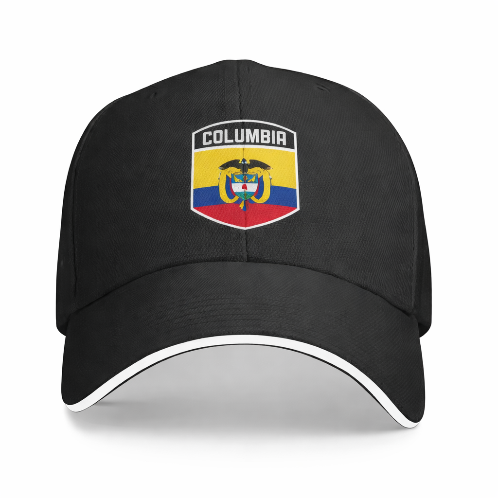 Colombia National Crest Adjustable Baseball Cap – Black