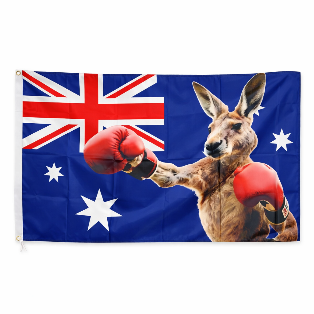 Australian Boxing Kangaroo Flag – Iconic Aussie Sports & Patriotic Banner