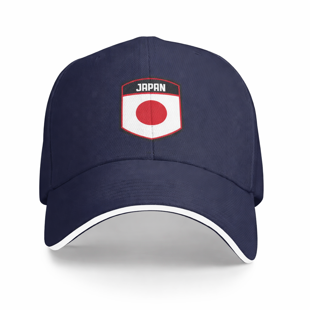Japan National Flag Baseball Cap – Minimal Crest Design