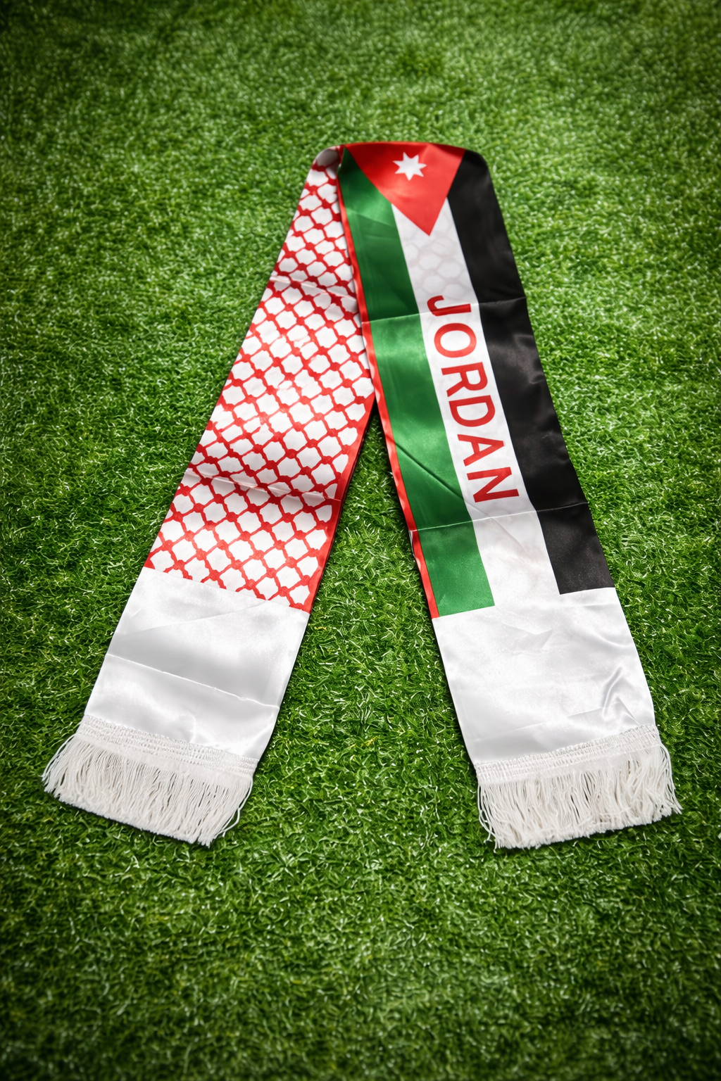 Jordan National Pride Scarf – Flag & Keffiyeh Design Supporter Scarf