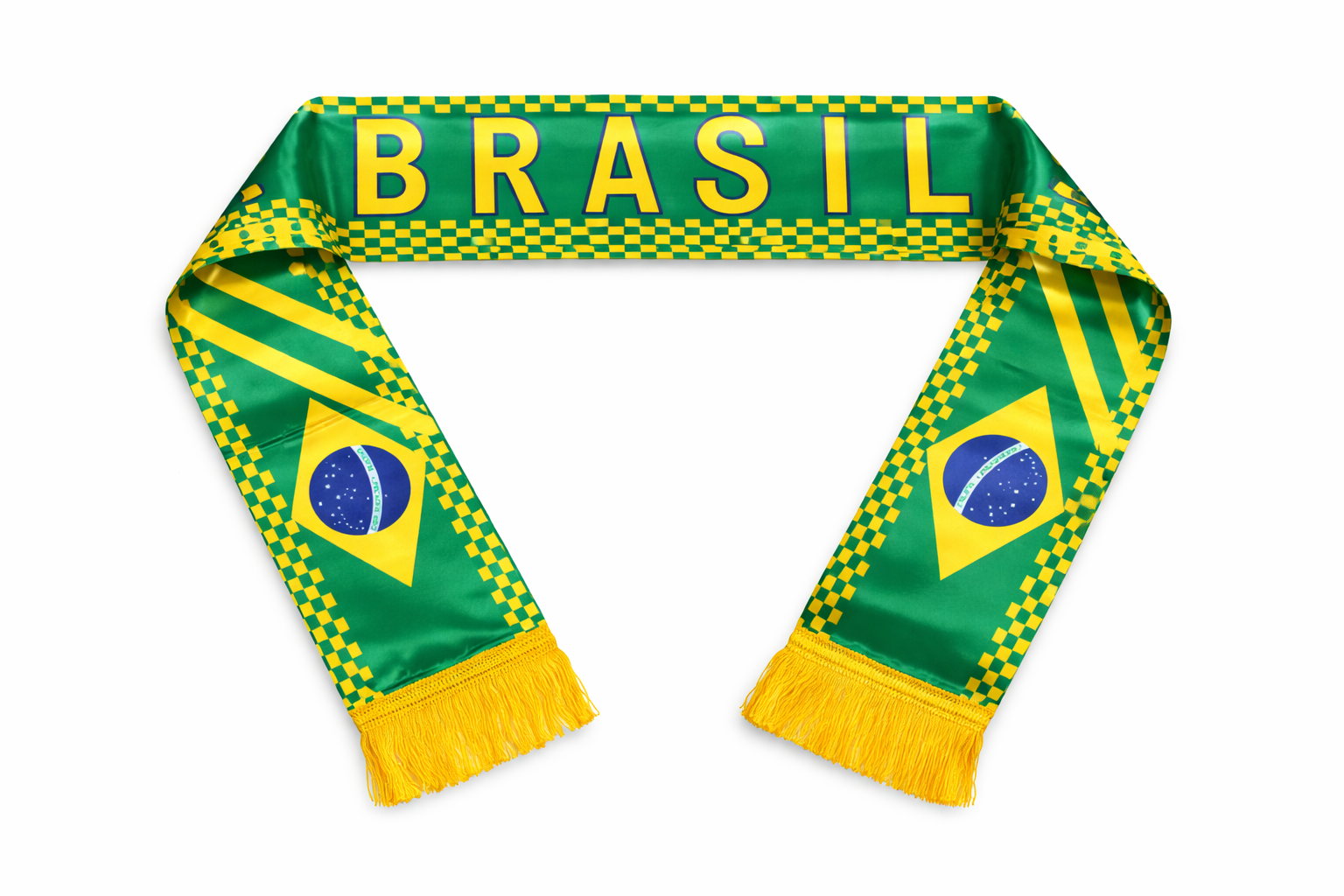 Brazil National Team Supporter Scarf – Green & Yellow Fan Edition