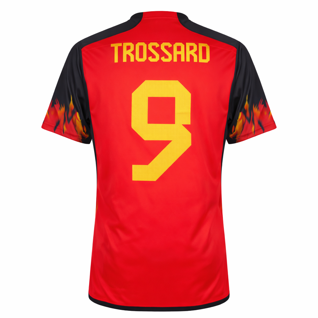 Belgium National Team Fan Jersey – Player Edition (Red & Flame Design)