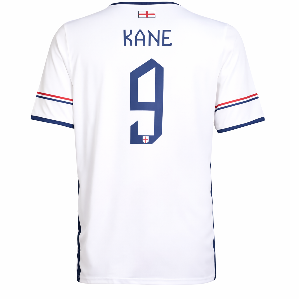 England Home Football Jersey – Kane #9 Edition