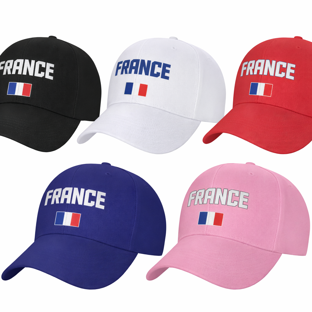 France Tricolor Baseball Cap – Adjustable National Flag Hat