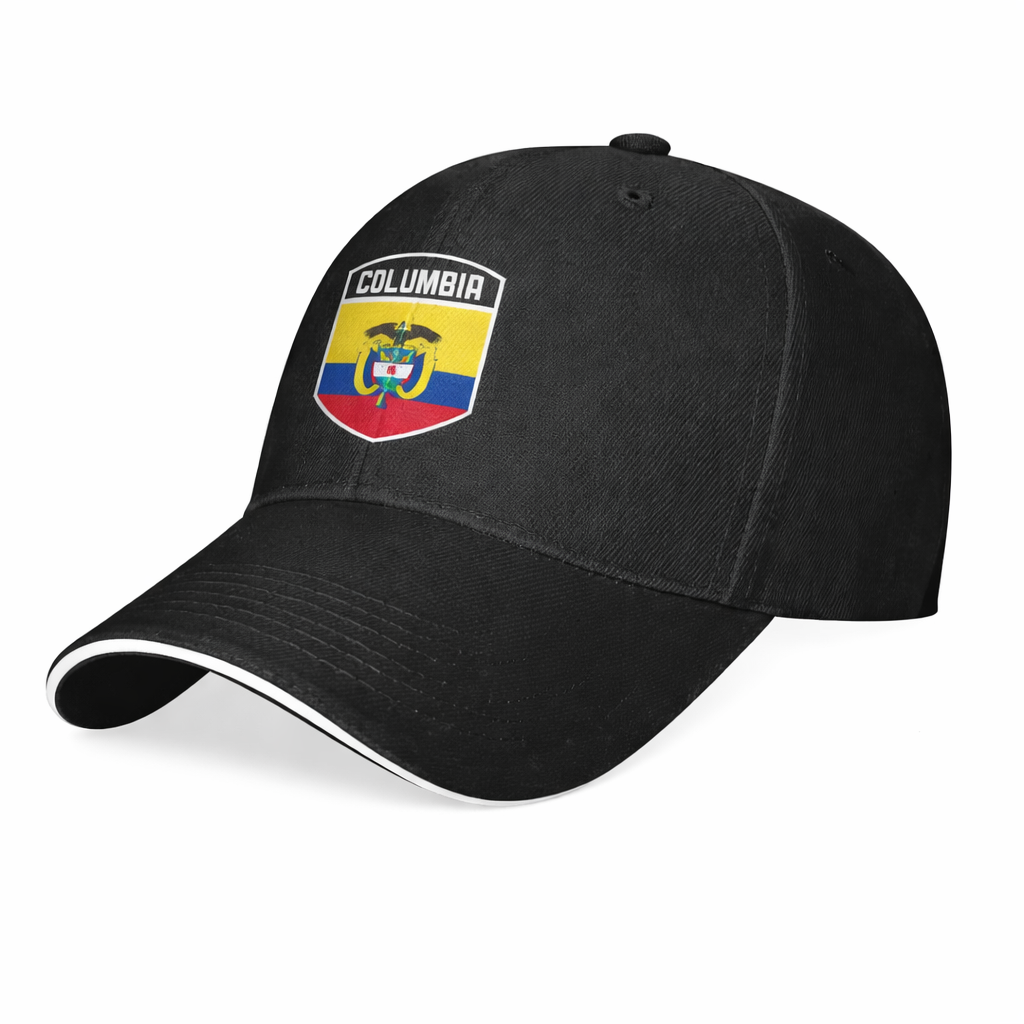 Colombia National Crest Adjustable Baseball Cap – Black