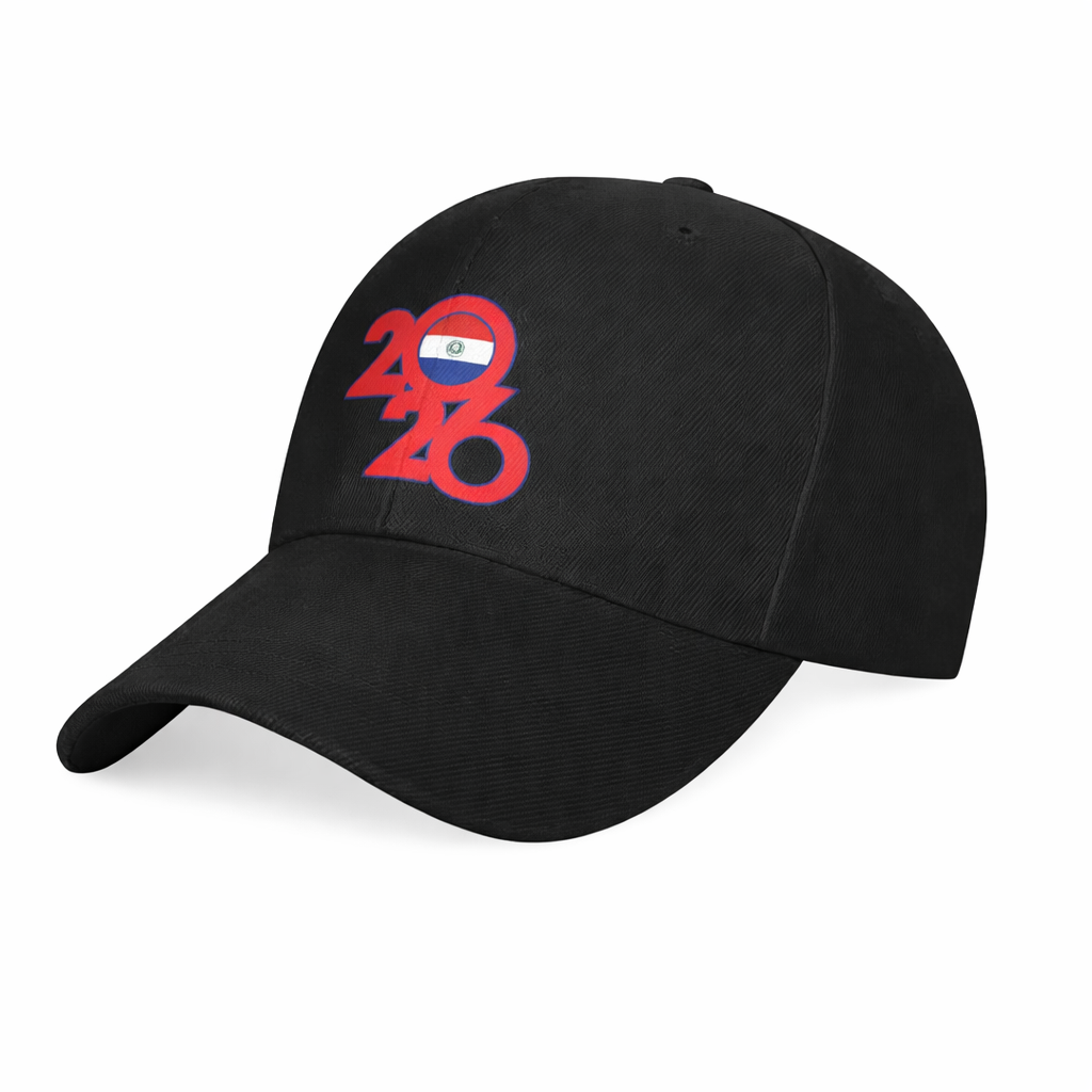 Paraguay 2026 Heritage Baseball Cap – Black Adjustable Hat