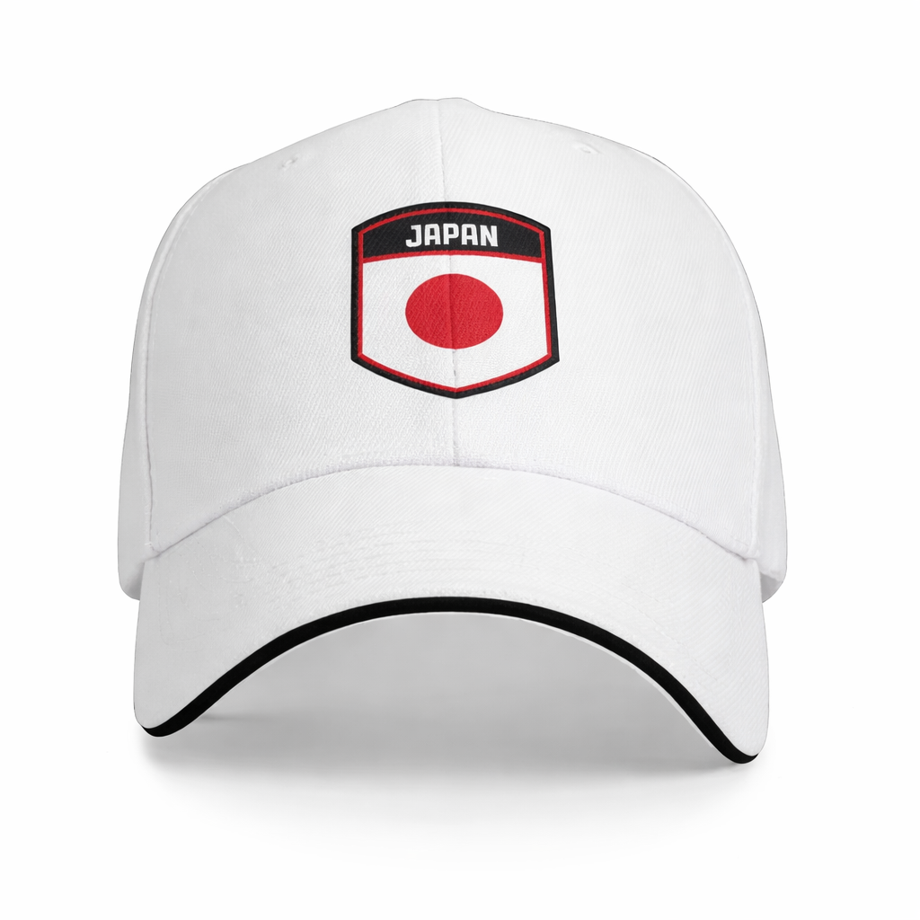 Japan National Flag Baseball Cap – Minimal Crest Design