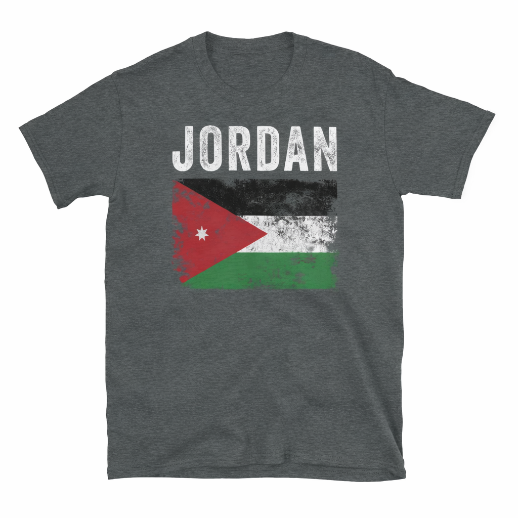 Jordan Flag Graphic T-Shirt – Distressed National Pride Design