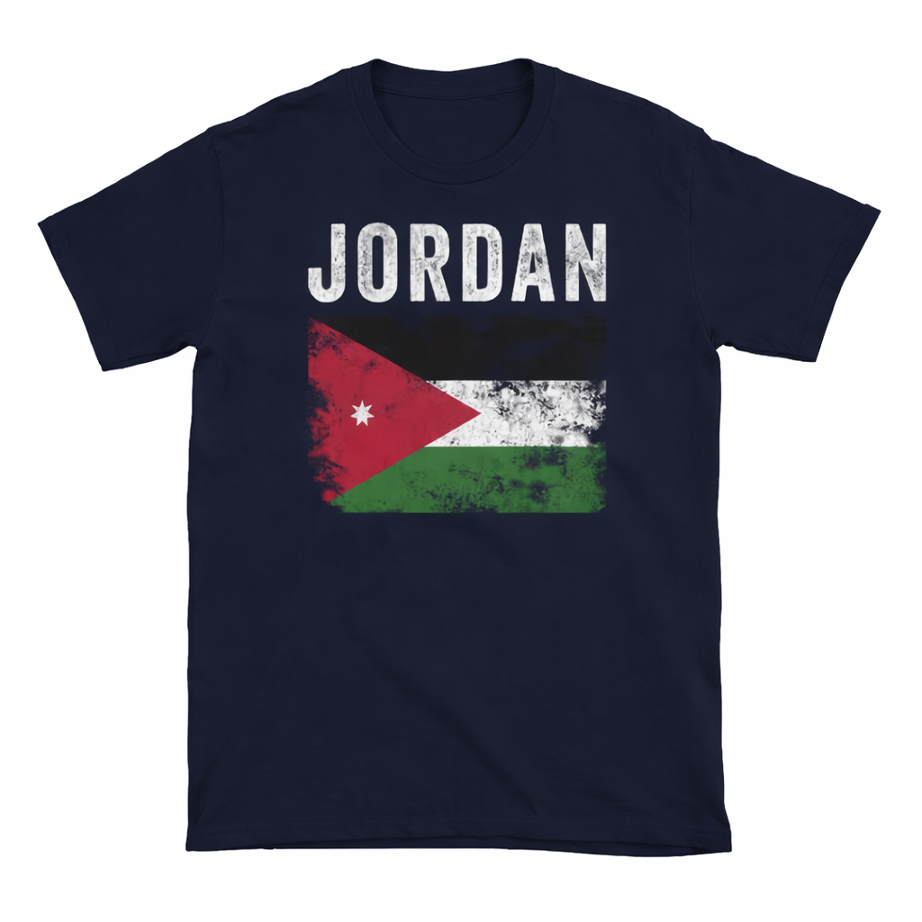 Jordan Flag Graphic T-Shirt – Distressed National Pride Design