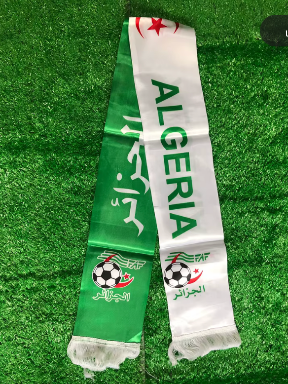 Algeria Football Fan Scarf – Green & White Supporter Edition