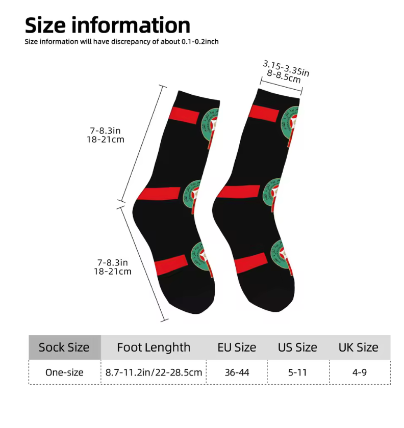 Morocco Football Federation Crew Socks – Black National Pride Edition