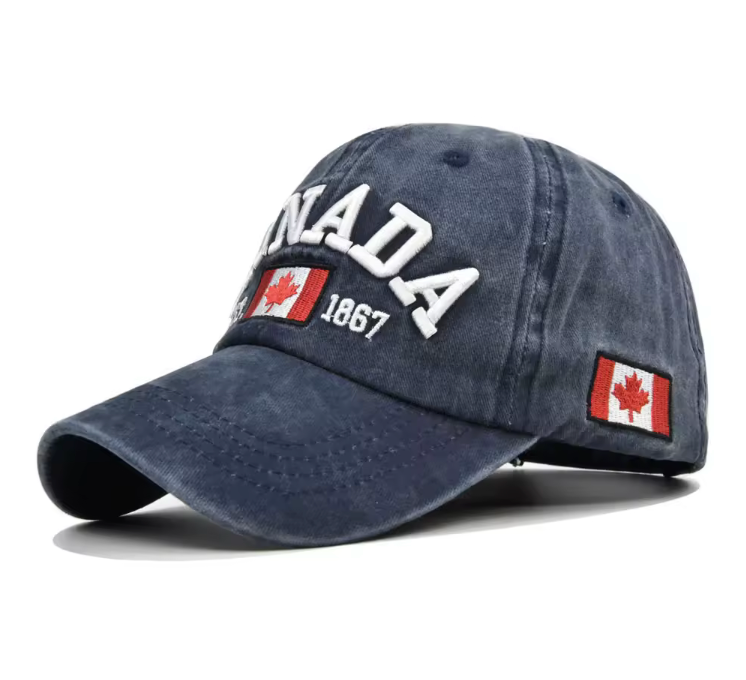 Canada Vintage Baseball Cap – Embroidered Maple Leaf Design