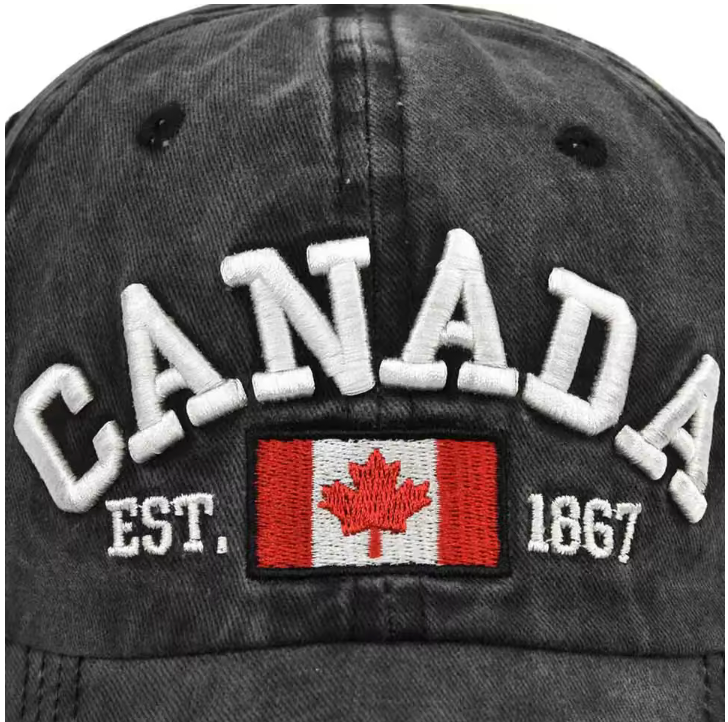 Canada Vintage Baseball Cap – Embroidered Maple Leaf Design