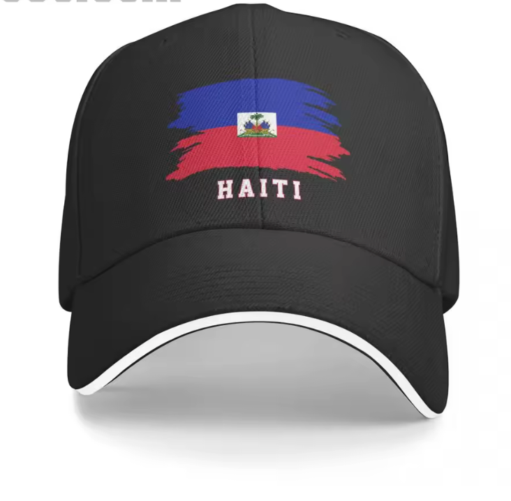 Haiti Brush Flag Baseball Cap – Adjustable Heritage Hat