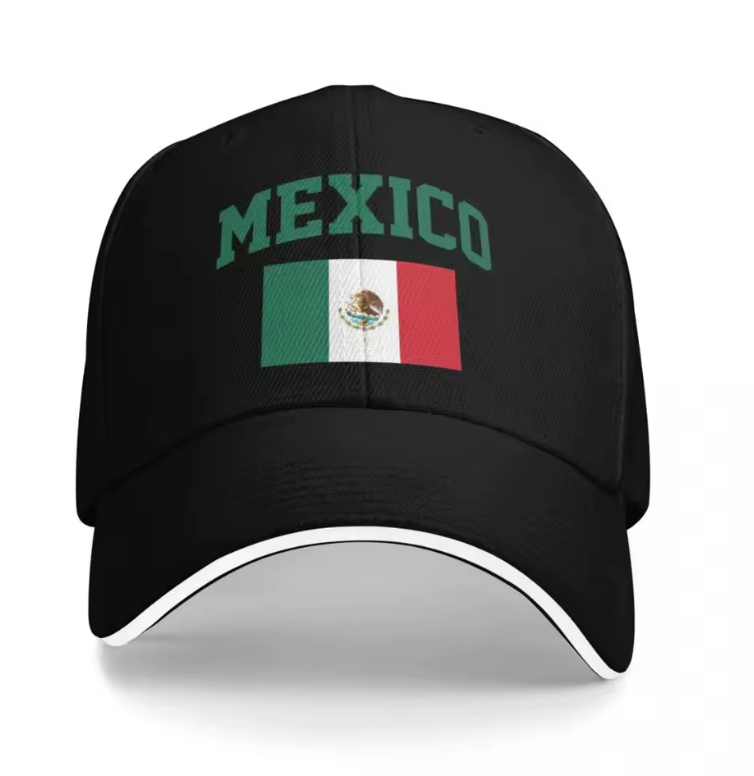 Mexico Flag Baseball Cap – Black Adjustable Hat 🇲🇽