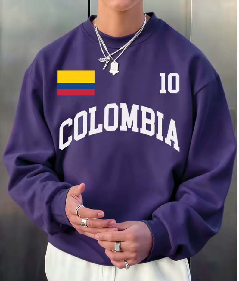 Colombia Heritage Crewneck Sweatshirt – Flag & Number 10 Edition