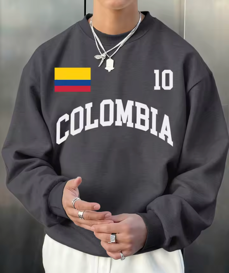 Colombia Heritage Crewneck Sweatshirt – Flag & Number 10 Edition