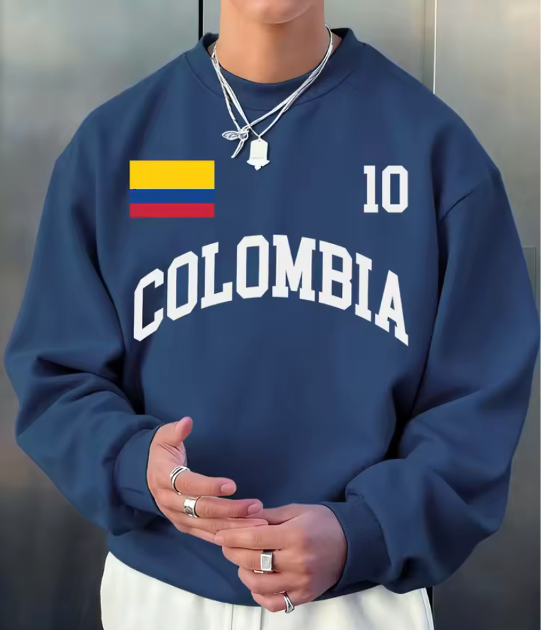 Colombia Heritage Crewneck Sweatshirt – Flag & Number 10 Edition