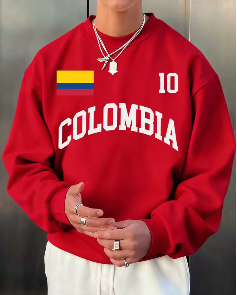 Colombia Heritage Crewneck Sweatshirt – Flag & Number 10 Edition