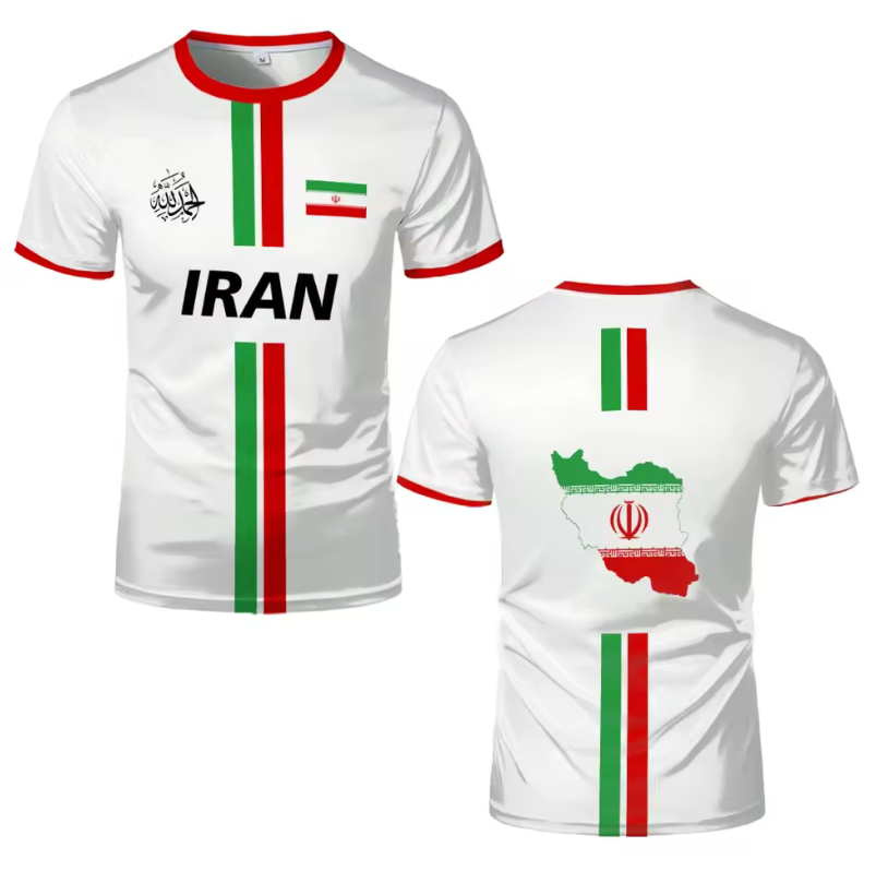 Iran Heritage Football Jersey – Black & White Edition