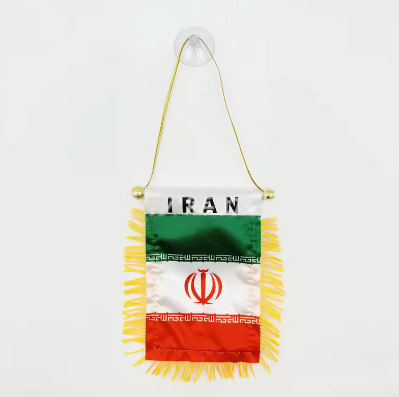 Iran Hanging Mini Flag Banner – Decorative Wall & Car Display