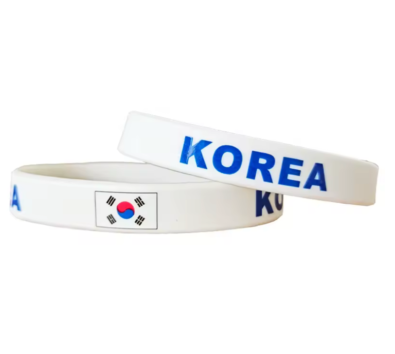 Korea Silicone Wristband – South Korea Flag Edition