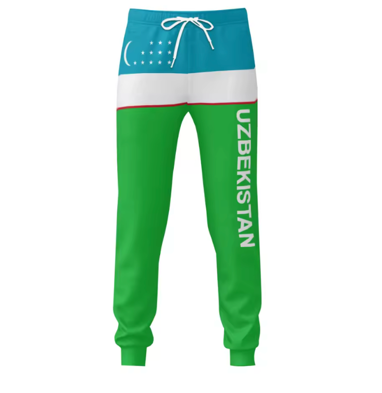 Uzbekistan Flag Joggers – National Pride Streetwear Pants