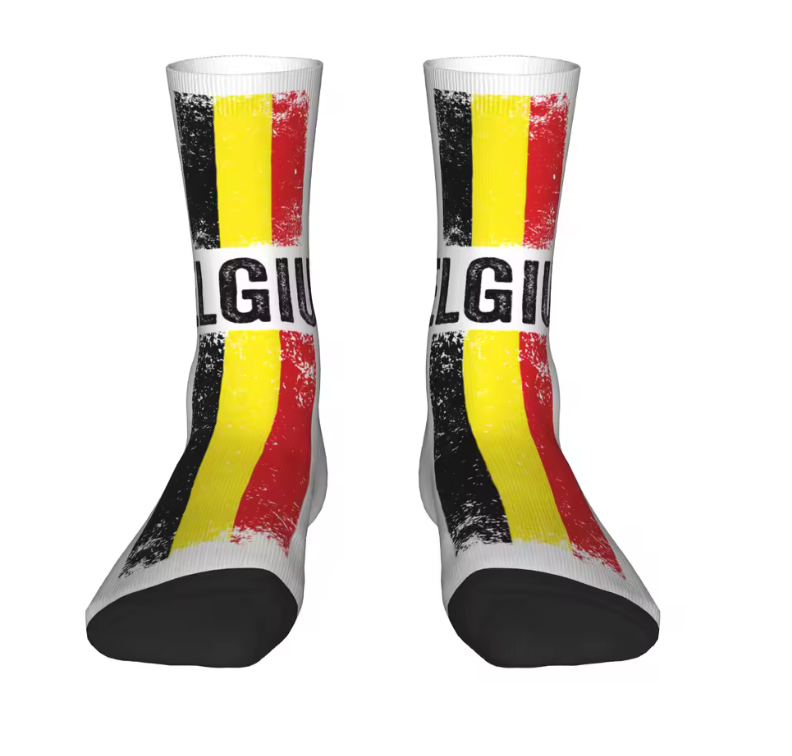 Belgium Flag Crew Socks – Unisex National Pride Design