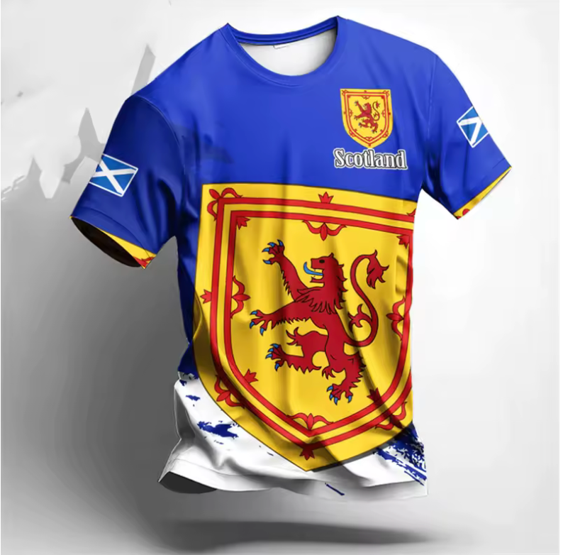 Scotland Lion Rampant Performance T-Shirt – Royal Blue Heritage Edition