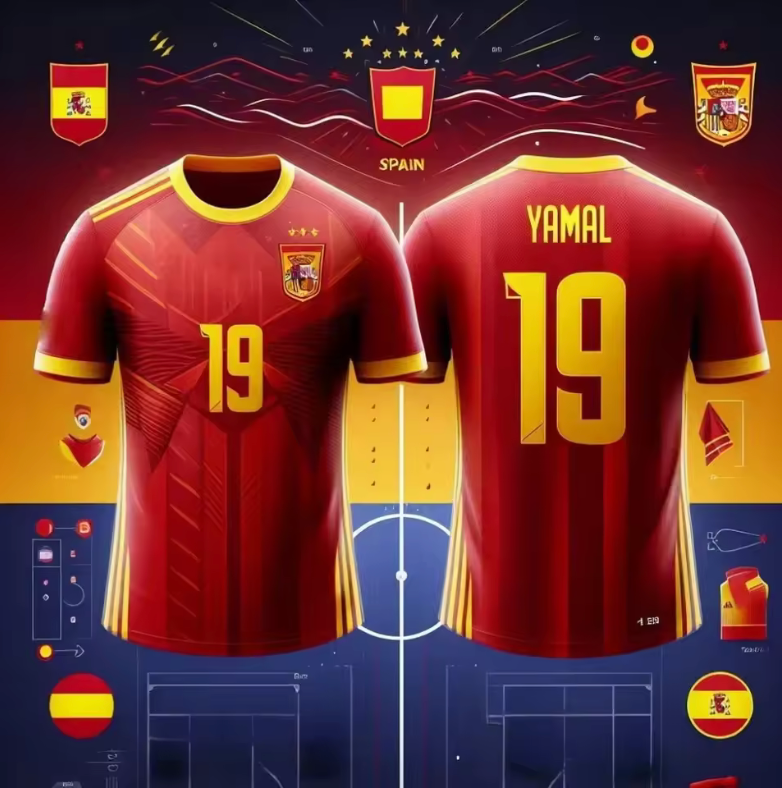 Spain National Team Jersey – Yamal #19 Red Edition