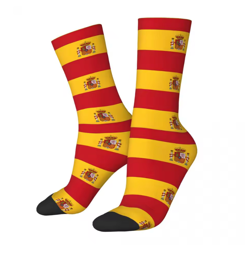 Spain Flag Crew Socks – Red & Yellow National Design