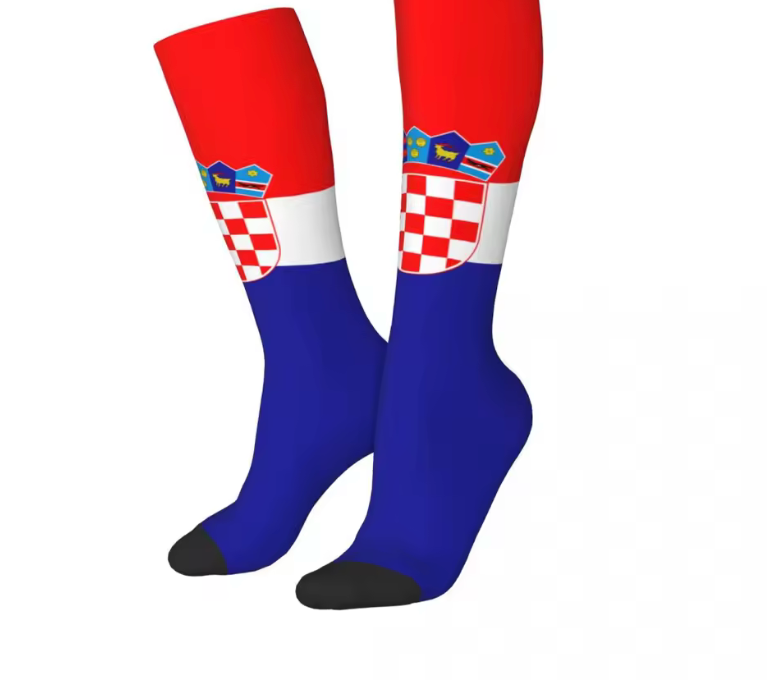 Croatia National Flag Performance Crew Socks