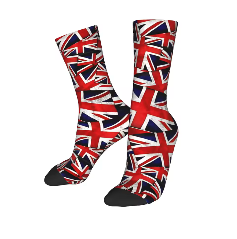 Union Jack Pattern Crew Socks – UK Flag All-Over Print