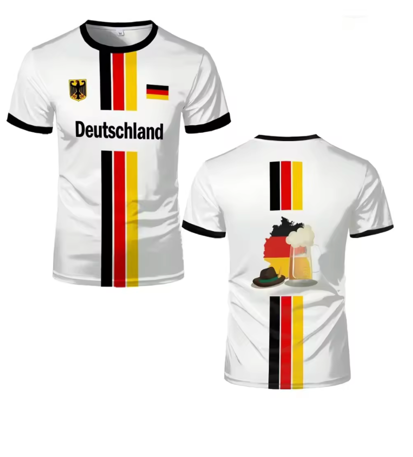 Germany National Pride T-Shirt – Deutschland Flag Design (Front & Back)