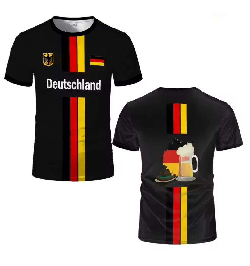 Germany National Pride T-Shirt – Deutschland Flag Design (Front & Back)