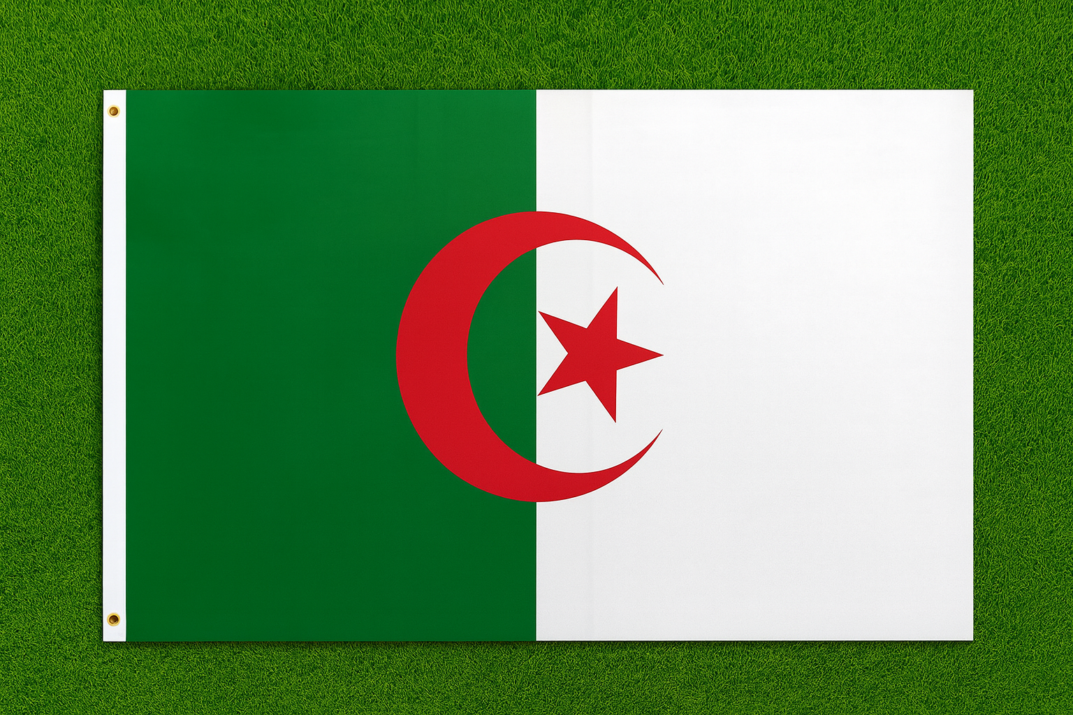 Algeria National Flag – Green, White & Red