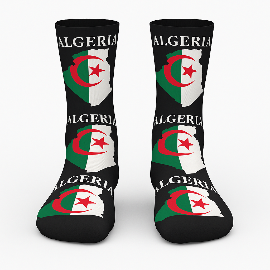 Algeria Colors Athletic Socks – Fan Style Design