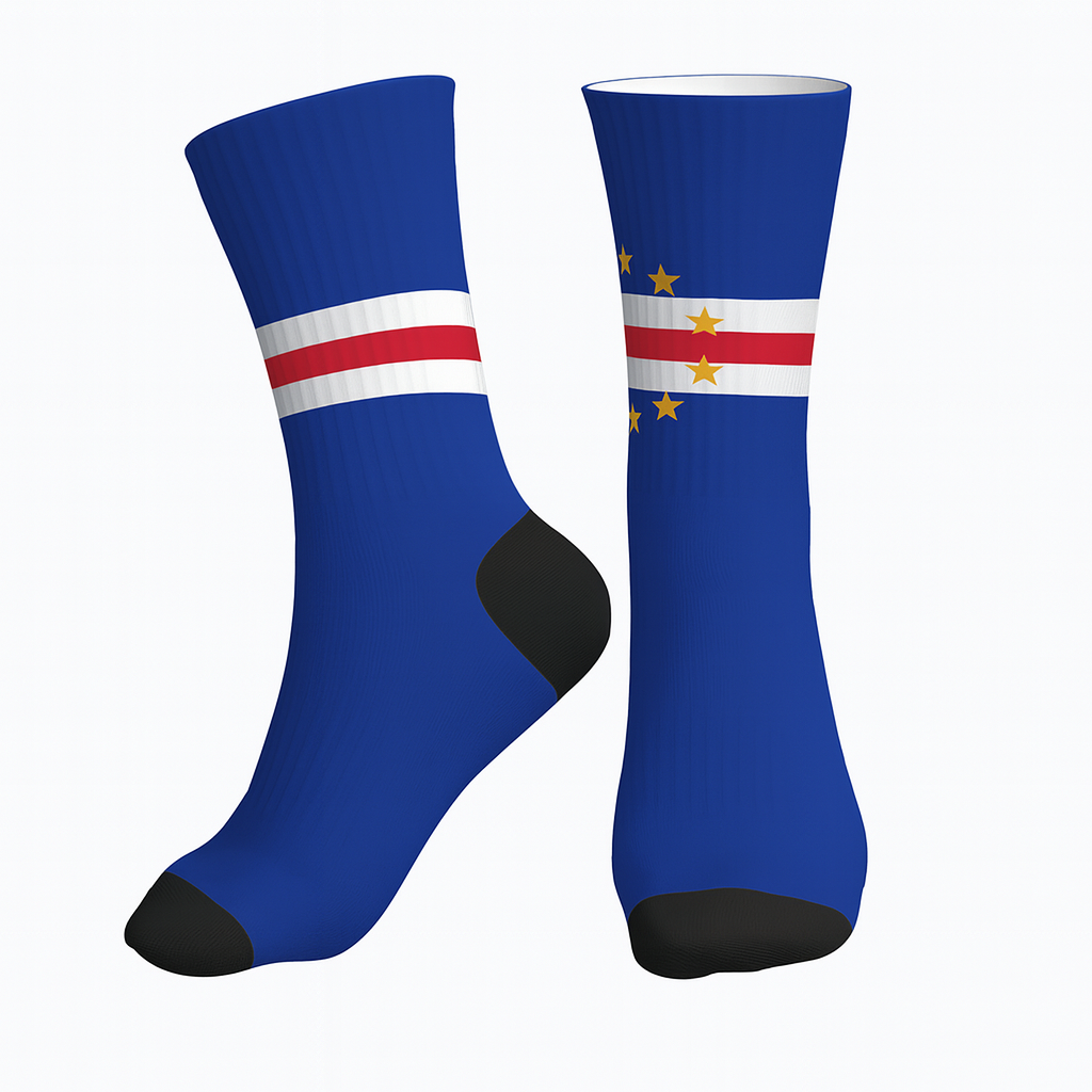 Cape Verde Flag Crew Socks – National Pride Edition
