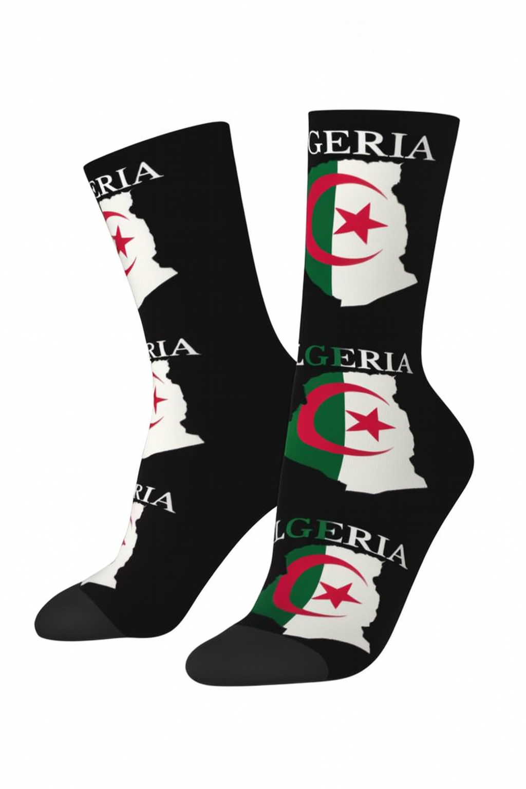 Algeria Colors Athletic Socks – Fan Style Design